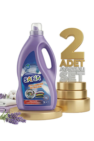 Safia Bitkisel Sıvı Çamaşır Makine Deterjanı Renkliler 2x3 Lt