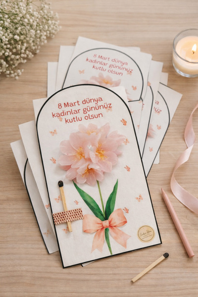 shop Kokulu mum çiçek 10 adet kişiye özel hediye kart (düğün, söz, nikah, kad...