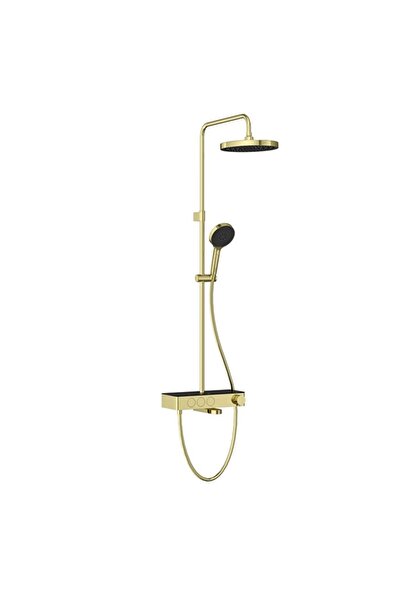 Artema Termostatik Banyo Bataryalı Core Round Duş Sistemi 250 B Soft Altın A4...