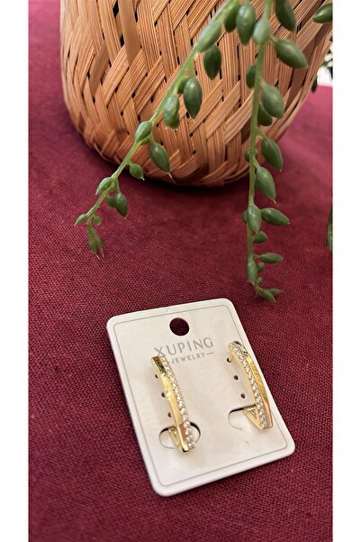 MU&ME BOUTİQUE Earrings Long with Stones Xuping