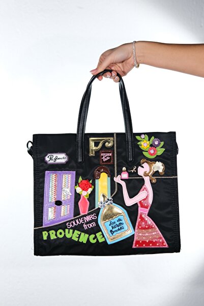 LuviShoes B35089 Μαύρο γυναικείο μανίκι Τσάντα τεμάχιο