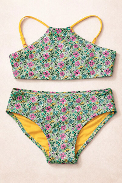 Katia&Bony Κοριτσίστικο Σετ Μπικίνι Sea La Vie Floral Πράσινο