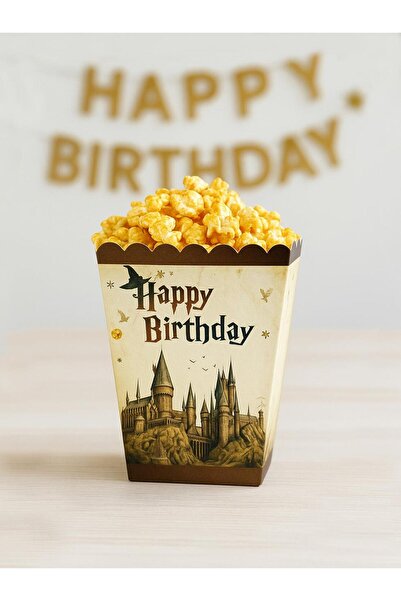 Parti Adresi Harry Potter Temalı Karton Mısır Kutusu Popcorn Kutusu