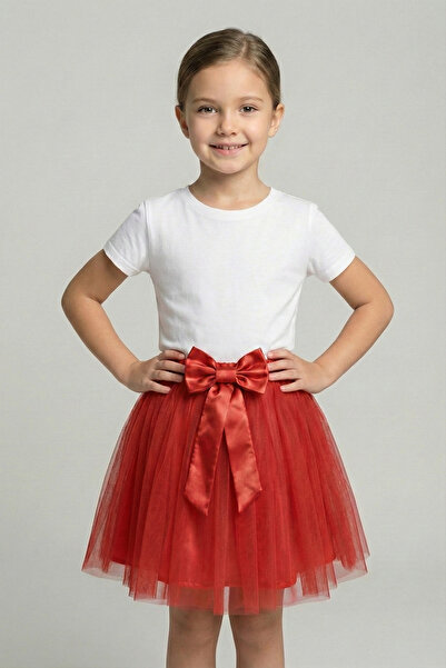 nacar çarşı Girl's Red Tutu Skirt Tulle Skirt April 23 October 29 Performance...