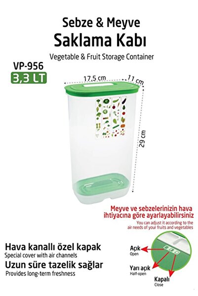 Comprox 3.30 Liter Green Food Storage Container