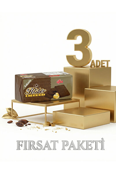 Afia Kakaolu Petibör Bisküvi 3x180 Gr