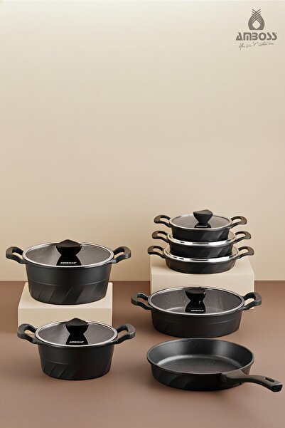 Amboss Kuvars 13 Piece Cast Iron Pot and Pan Set