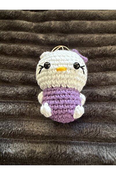 amigurumibaby سلسلة مفاتيح محبوكة على شكل هيلو كيتي أميجورومي