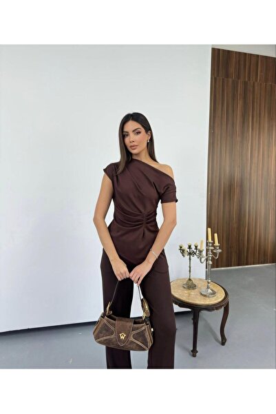 LİFERA Bel Drape Detailed Off-Shoulder Blouse