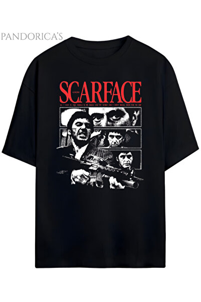 Grafftee Clothing Tricou unisex din bumbac cu design Scarface Pandorica