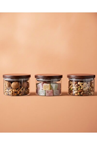 Vovo Concept Set of 3 Glass Storage Containers 10 cm Diameter