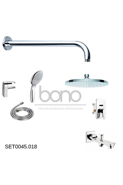 Creavit TRENDY ANKASTRE 3 YOLLU DUŞ SETİ KROM