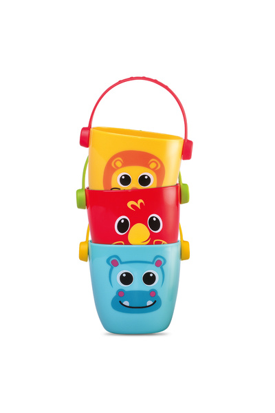 Smart Kids Set de joaca pentru baie cu 3 caldarusi colorate Kiddi Smart