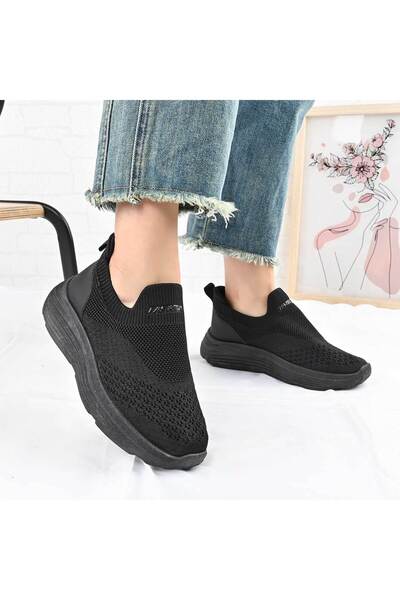 Tmall Pantofi sport pentru femei, Material textil, D1472, Negru