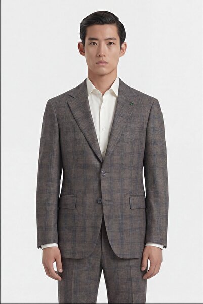 Giotelli Men's viscose blend 6-piece classic coffee suit