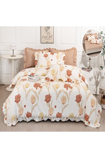 Casa Pucioasa Duvet Cover Set Set - 6 Pieces, Finet with Ruffles and Stretchy...