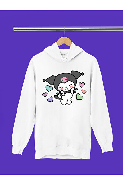 MAGORS Kuromi Printed 3-Yarn Quality Soft Texture Hooded Children's Sweatshirt