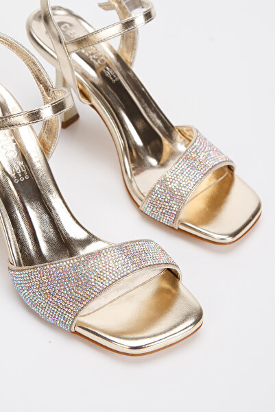 DYG STORE Women's Stone Embroidered Evening Dress Shoes