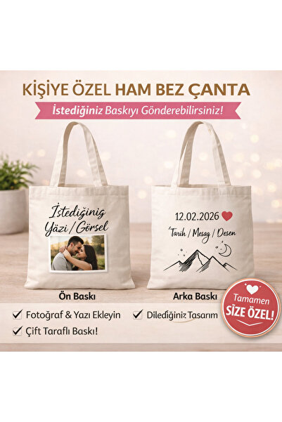selinnelingerie Kişiye özel Baskılı Bez Çanta