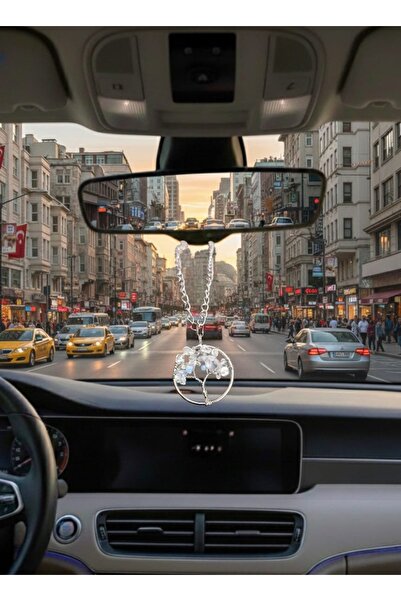 feyza collection Hayat Ağacı Doğaltaş Ay Taşı Otomobil Dikiz Aynası Süsü, Oto...