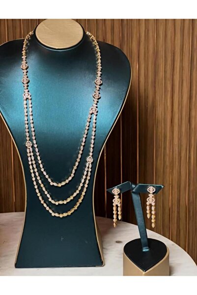 vanus fashion طقم اكسسوار ذهبي A1409
