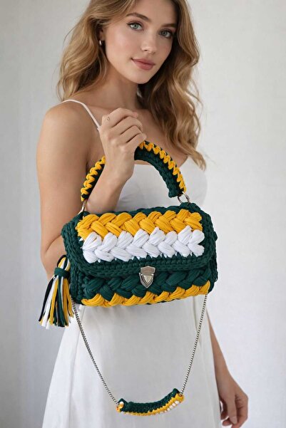 RKSATOLYE PENYE İPTEN RENKLİ FISTIK ÇANTA