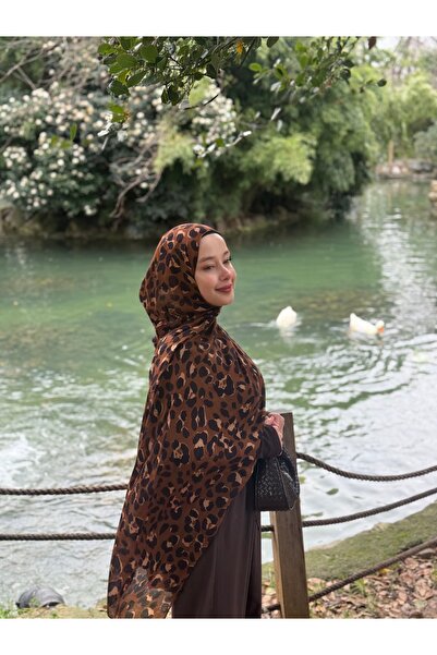 Shiraa Natural Modal Leopar Şal