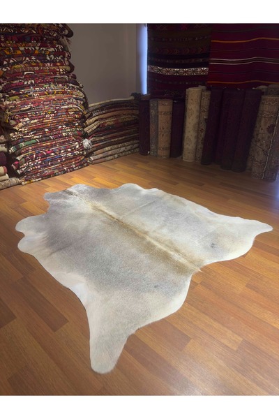 DOGANLAR ANTIQ GERÇEK DERİ NATUREL DANA DERİSİ 285 EKRU 198X256 POST HALI