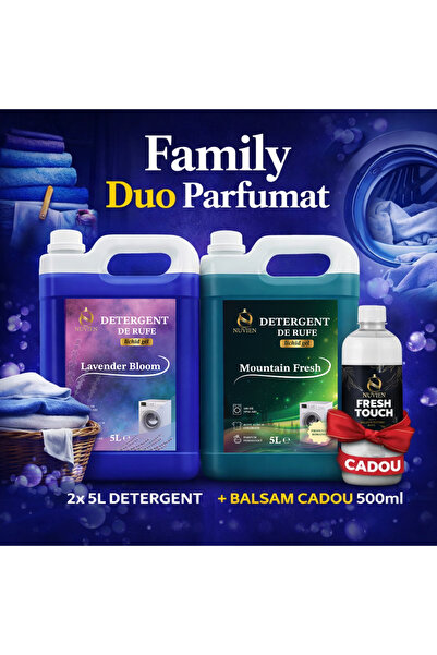Nuvien Family DUO – Laundry Detergent Package 2 x 5L 1x Lavender bloom 1x Mou...