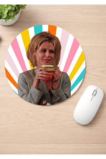 Eylül Design Modern Family Printed Round Non-Slip Mousepad Ergonomic Mouse Pad
