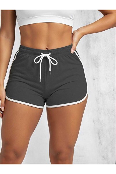 KANOX Kadın 2 İplik Penye Biyeli Şort