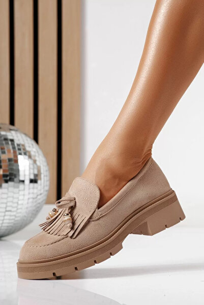 Zaira Дамски ежедневни каки обувки от еко кожа и велур Eliana #24439 - 40