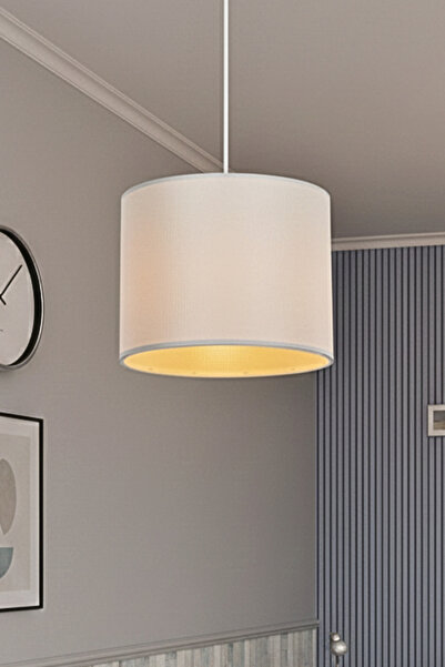 decory De-Nora Modern Silindir Tekli Sarkıt Avize - Kumaş Başlıklı Şık Tasarı...