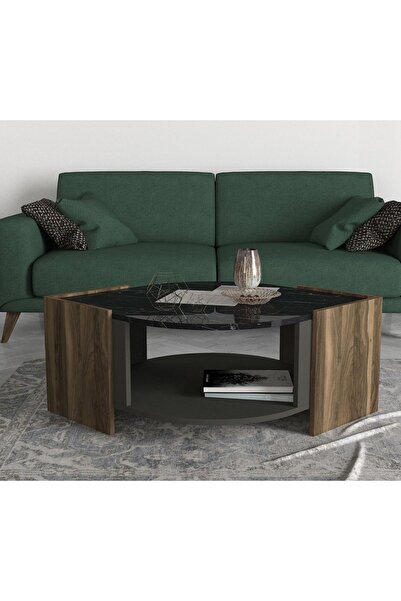 UnicUtil Masă de Cafea, BlackStone Harmony, UnicUtil, 75 x 75 x 40 cm, Maro-N...