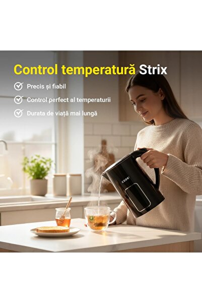 COOK-IT Fierbator digital inox COOK-IT, 2000W, 1.7L, 40C - 100C, afisaj digital, 13 setari, oprire automata