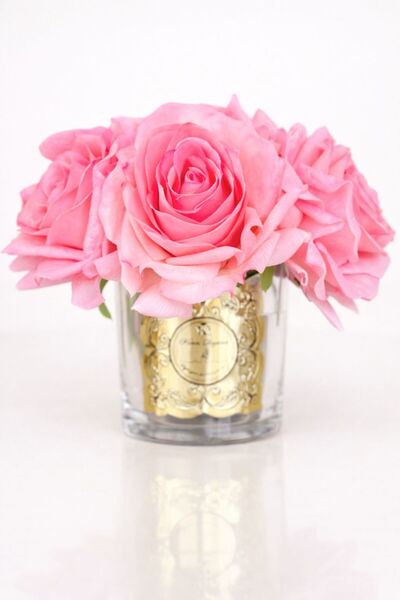 KEARS LAGUNA VELVET, 7 Lİ KOKULU İRİ GÜL ISLAK ÇİÇEK PEMBE, GOLD KABARTMALI M...