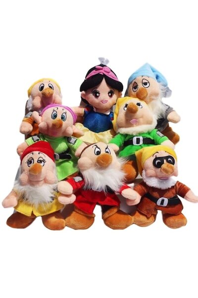 OEM Set de 8 jucării de pluș Virtual Trend®, Albă ca Zăpada și cei șapte pitici