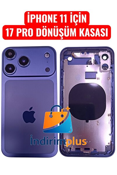 indirimplus iPhone 11 için 17 Pro Max Görünümlü Kasa 17 Pro Görünümlü Kasa La...