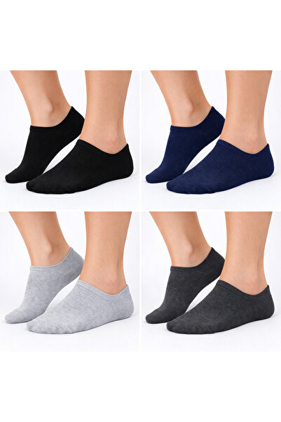 Agk Çorap 12 Pairs 4 Colors a Quality Women's Booties Socks