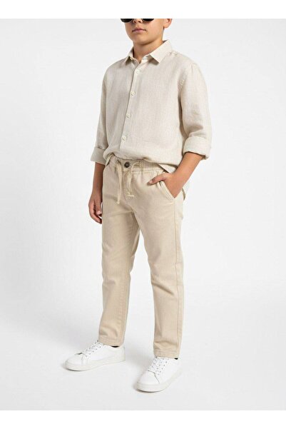 Esprix Kids Erkek Çocuk Lastikli Pantolon Pamuklu Dokuma Kumaş Basic Çocuk Alt