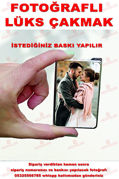 HEDİYELİKS Fotoğraflı Kişiye Özel Baskılı Hediyelik Çakmak