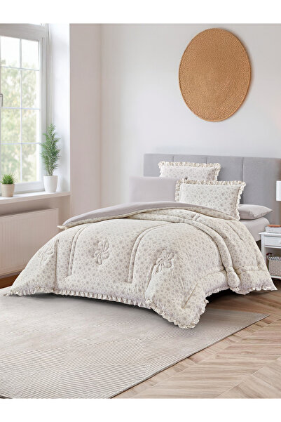 Doona 6-Pc King Comforter Set 260x240 cm, 360 GSM Poly Silk, Reversible Print...