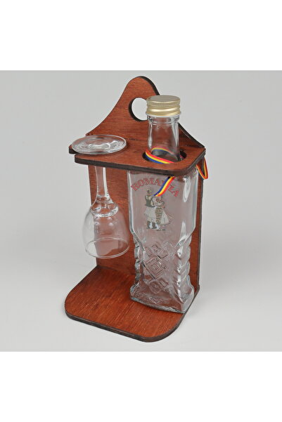 LimArt Minibar cu sticlă şi un pahar de vin 1x220 ml,1x50 ml