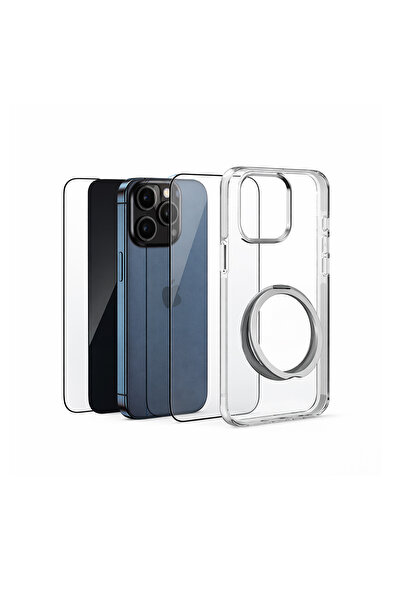 Xo مجموعة مكونة من 4 قطع متوافقة مع هاتف iPhone 16 Pro Max تشمل واقي عدسة الك...