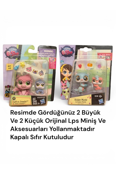 Littlest Pet Shop Maymun Saffron Ve Sincap Holden Lps Miniş Oyuncak Aksesuarl...