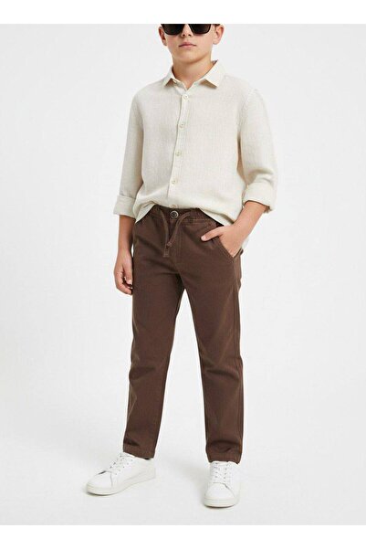 Esprix Kids Boys' Elastic Pants Cotton Woven Fabric Basic Children's Bottoms