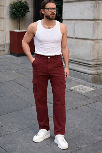 comstar Muške ležerne Kargo džep široke pantalone