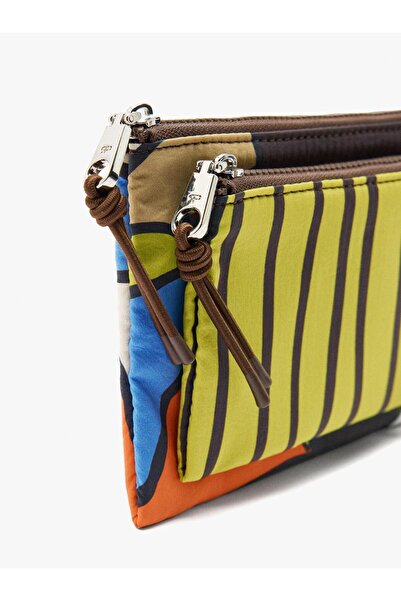 PARFOIS Kadın Desenli Teknik Kumaş Çok Amaçlı Kese