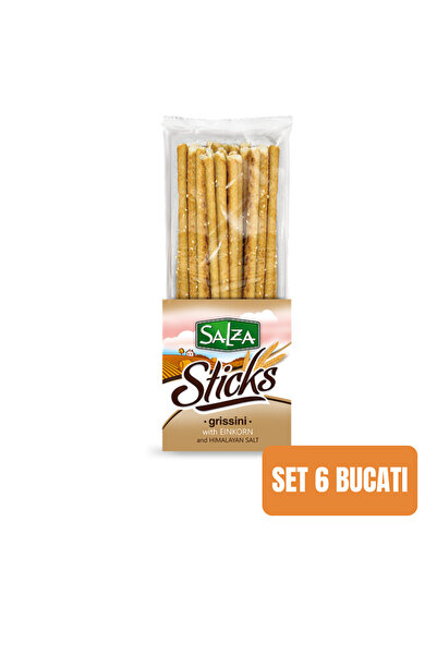 Morello SET 6 BUCĂȚI - Grissini din spelta cu sare de Himalaya 220 g