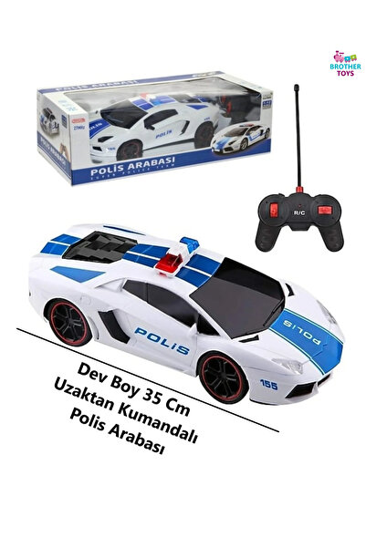 Brother Toys Uzaktan Kumandalı Dev Boy 35 Cm Şarjlı Işıklı Polis Arabası